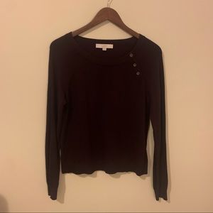 Loft Lightweight Sweater, Deep Purple, Size XS